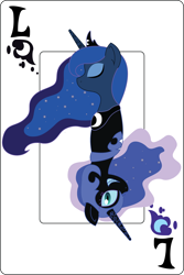 Size: 1204x1804 | Tagged: safe, artist:leddaq, nightmare moon, princess luna, alicorn, pony, g4, female, playing card