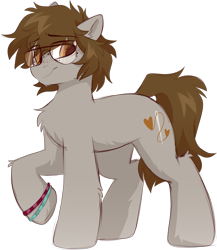 Size: 1545x1783 | Tagged: safe, artist:crimmharmony, oc, oc only, oc:stitched laces, earth pony, pony, freckles, glasses, male, simple background, solo, stallion, transparent background