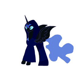 Size: 2100x2100 | Tagged: safe, artist:chanyhuman, nightmare moon, princess luna, alicorn, pony, g4, antagonist, blue diamond (steven universe), clothes, cosplay, costume, crossover, female, high res, mare, mare in the moon, moon, new lunar republic, smiling, solo, steven universe, the lunar republic, the new lunar republic, vector, villainess