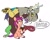 Size: 4096x3309 | Tagged: safe, artist:chub-wub, part of a set, discord, sunny starscout, twilight sparkle, alicorn, draconequus, pony, g5, my little pony: a new generation, book, duo, female, mare, markings, misspelling, plushie, simple background, twilight sparkle (alicorn), unshorn fetlocks, white background