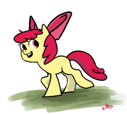 Size: 414x371 | Tagged: safe, artist:manplyoon, apple bloom, earth pony, pony, g4, female, filly, solo