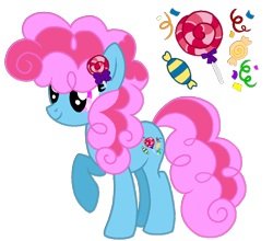 Size: 940x827 | Tagged: safe, artist:madlilon2051, oc, oc only, earth pony, pony, base used, candy, confetti, earth pony oc, female, food, lollipop, mare, offspring, parent:cheese sandwich, parent:pinkie pie, parents:cheesepie, raised hoof, simple background, solo, transparent background
