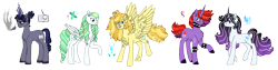 Size: 12000x3000 | Tagged: safe, artist:queenderpyturtle, oc, oc only, pegasus, pony, unicorn, absurd resolution, female, glasses, mare, simple background, transparent background