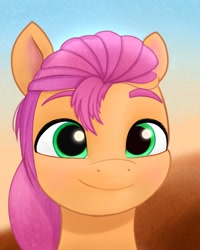 Size: 1080x1350 | Tagged: safe, artist:pipp_petal, sunny starscout, earth pony, pony, g5, my little pony: a new generation, female, mare, smiling, solo