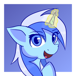 Size: 6000x6000 | Tagged: safe, artist:dental_crumbs, minuette, pony, unicorn, g4, female, glowing, glowing horn, horn, looking at you, magic, magic aura, open mouth, solo