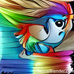 Size: 256x256 | Tagged: safe, rainbow dash, g4, abstract, impressionism, modern art, neural blender