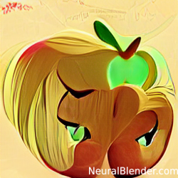 Size: 256x256 | Tagged: safe, applejack, g4, abstract, neural blender