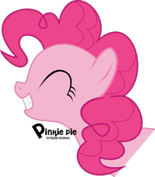 Size: 1245x1423 | Tagged: safe, artist:oobrushstrokeoo, pinkie pie, earth pony, pony, g4, eyes closed, female, grin, simple background, smiling, solo, transparent background