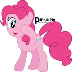 Size: 1432x1439 | Tagged: safe, artist:oobrushstrokeoo, pinkie pie, earth pony, pony, g4, female, pinkie promise, simple background, solo, transparent background