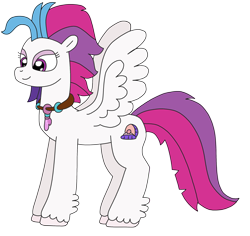 Size: 2595x2448 | Tagged: safe, artist:supahdonarudo, queen novo, pegasus, pony, series:novoember, g4, my little pony: the movie, female, high res, jewelry, necklace, ponified, simple background, species swap, transparent background, unshorn fetlocks