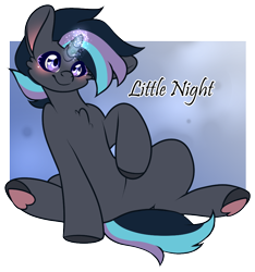 Size: 860x917 | Tagged: safe, artist:vulpiedy, oc, oc only, oc:little night, pony, unicorn, solo