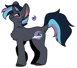 Size: 914x812 | Tagged: safe, artist:vulpiedy, oc, oc only, oc:little night, pony, unicorn, chest fluff, simple background, solo, transparent background