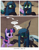 Size: 1200x1552 | Tagged: safe, artist:deusexequus, queen chrysalis, twilight sparkle, alicorn, changeling, changeling queen, pony, comic:fix, g4, a better ending for chrysalis, comic, dialogue, duo, duo female, eyeshadow, female, frown, helping, holding hooves, lidded eyes, makeup, mare, open mouth, smiling, speech bubble, talking, twilight sparkle (alicorn)