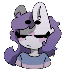 Size: 1053x1177 | Tagged: safe, artist:bruzzums, oc, oc only, oc:breezy, semi-anthro, animated, blinking, blushing, bust, gif, simple background, solo, transparent background