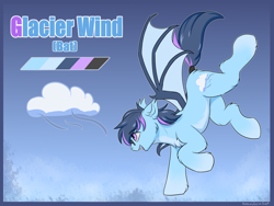 Size: 3600x2700 | Tagged: safe, artist:snowstormbat, oc, oc only, oc:glacier wind, bat pony, pony, high res, male, reference sheet, solo