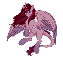 Size: 2283x2126 | Tagged: safe, artist:shamy-crist, oc, oc only, oc:jash, alicorn, pony, colored wings, female, high res, mare, simple background, solo, transparent background, two toned wings, wings