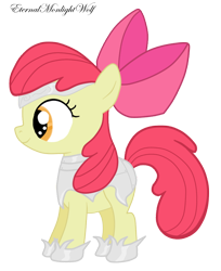 Size: 1368x1674 | Tagged: safe, artist:eternalmoonlightwolf, apple bloom, earth pony, pony, g4, body armor, female, filly, simple background, transparent background, vector