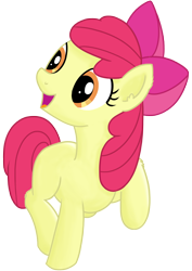 Size: 1700x2400 | Tagged: safe, artist:transparentpony, apple bloom, earth pony, pony, g4, female, filly, simple background, transparent background