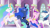 Size: 1280x720 | Tagged: safe, artist:mlp-silver-quill, prince blueblood, princess cadance, princess celestia, princess luna, shining armor, alicorn, pony, unicorn, after the fact, after the fact:keep calm and flutter on, g4, alicorn triarchy, canterlot castle, conga line, crown, cute, cutedance, cutelestia, female, imagine spot, jewelry, lunabetes, male, mare, peytral, regalia, royal sisters, shining adorable, siblings, sisters, stallion, unshorn fetlocks