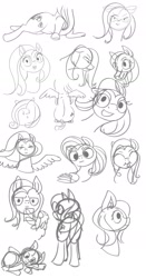 Size: 1230x2355 | Tagged: safe, fluttershy, pegasus, pony, g4, cute, daaaaaaaaaaaw, shyabetes, sketch, sketch dump