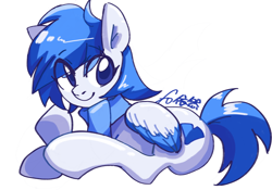 Size: 2388x1668 | Tagged: artist needed, source needed, safe, oc, oc only, oc:polar restar, pegasus, pony, chinese, clothes, male, pegasus oc, scarf, simple background, smiling, solo, white background
