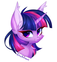 Size: 2788x3000 | Tagged: safe, artist:pesty_skillengton, twilight sparkle, pony, unicorn, collaboration:too many twilight, g4, bust, cheek fluff, chest fluff, collaboration, ear fluff, female, head, high res, mare, portrait, simple background, solo, transparent background