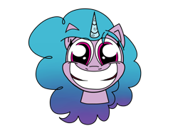 Size: 3999x3000 | Tagged: safe, anonymous artist, izzy moonbow, pony, unicorn, g5, my little pony: a new generation, big grin, big smile, female, grin, high res, looking at you, mare, simple background, smiling, smiling at you, solo, transparent background