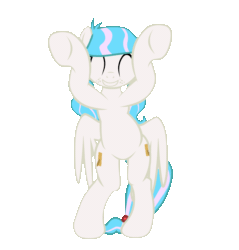 Size: 1241x1299 | Tagged: safe, artist:mrvector, artist:php94, edit, oc, oc only, oc:sugar stamp, pegasus, pony, elements of justice, turnabout storm, ace attorney, animated, bipedal, caramelldansen, cute, dancing, female, gif, loop, mare, simple background, smiling, solo, transparent background
