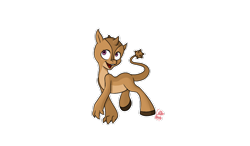 Size: 920x539 | Tagged: safe, artist:tvcrip05, oc, oc only, earth pony, pony, chibi, creature, female, monster, simple background, solo, transparent background