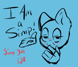 Size: 1228x1060 | Tagged: safe, artist:cosmiclitgalaxy, commission, emote, simp, ych sketch, your character here