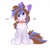 Size: 1755x1693 | Tagged: safe, artist:draw3, oc, oc only, oc:breezy, earth pony, pony, :<, bow, chest fluff, collar, fluffy, hair bow, head tilt, one ear down, question mark, simple background, solo, white background