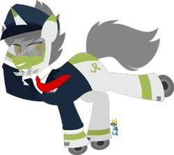 Size: 3385x3003 | Tagged: safe, artist:samsailz, oc, oc only, oc:greenline, object pony, original species, pony, train pony, conductor, hat, high res, necktie, salute, simple background, solo, train, train conductor, transparent background, wheel