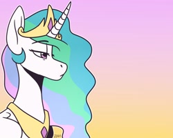 Size: 2500x2000 | Tagged: safe, artist:zahsart, princess celestia, alicorn, pony, g4, frown, high res, lidded eyes, solo