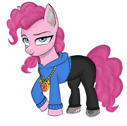 Size: 483x477 | Tagged: safe, artist:houl2902, pinkie pie, earth pony, pony, g4, rapper pie, simple background, solo, white background