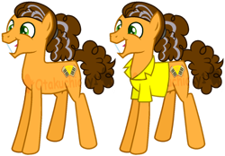 Size: 1280x891 | Tagged: safe, artist:otakuchicky1, cheese sandwich, earth pony, pony, g4, older, older cheese sandwich, simple background, solo, transparent background
