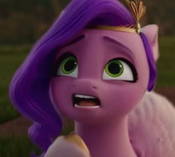 Size: 704x632 | Tagged: safe, screencap, pipp petals, pegasus, pony, g5, my little pony: a new generation, spoiler:my little pony: a new generation, cropped, female, mare, open mouth, solo