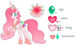 Size: 2716x1624 | Tagged: safe, artist:dawnheartyt, oc, oc only, alicorn, changepony, hybrid, pony, alicorn oc, base used, ethereal mane, female, horn, interspecies offspring, jewelry, mare, offspring, parent:princess celestia, parent:thorax, parents:thoralestia, peytral, raised hoof, reference sheet, simple background, solo, starry mane, tiara, transparent background, wings
