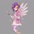 Size: 1080x1080 | Tagged: safe, artist:malfunshuu, pipp petals, human, pegasus, g5, my little pony: a new generation, humanized, phone, solo, winged humanization, wings