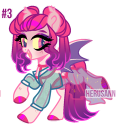 Size: 630x672 | Tagged: safe, artist:herusann, oc, oc only, bat pony, pony, base used, bat pony oc, bat wings, clothes, eyelashes, female, hoof polish, makeup, mare, open mouth, see-through, simple background, solo, transparent background, wings