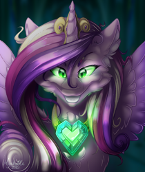 Size: 2550x3034 | Tagged: safe, artist:mychelle, princess cadance, queen chrysalis, pony, g4, fake cadance, high res, solo