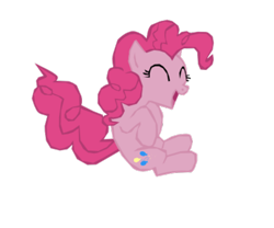 Size: 1280x1063 | Tagged: safe, artist:benpictures1, edit, pinkie pie, earth pony, pony, g4, power ponies (episode), cute, diapinkes, eyes closed, female, inkscape, jumping, mare, open mouth, open smile, simple background, smiling, solo, transparent background, vector