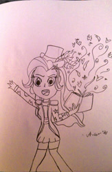 Size: 1280x1962 | Tagged: safe, artist:bgladybug1999, trixie, equestria girls, g4, book, solo, traditional art