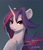 Size: 1510x1765 | Tagged: oc name needed, safe, artist:vistamage, oc, oc only, pony, unicorn, cyrillic, horn, lidded eyes, looking at you, russian, smiling, smiling at you, solo, unicorn oc, watermark