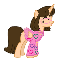 Size: 960x954 | Tagged: safe, oc, oc only, alicorn, pony, glasses, simple background, solo, white background