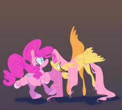 Size: 2048x1843 | Tagged: safe, artist:idefix, fluttershy, pinkie pie, earth pony, pegasus, pony, g4