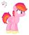 Size: 788x932 | Tagged: safe, artist:cobaltstaryt, oc, oc only, oc:sweet tooth, pegasus, pony, base used, eyelashes, magical lesbian spawn, offspring, parent:pinkie pie, parent:rainbow dash, parents:pinkiedash, pegasus oc, simple background, smiling, solo, unshorn fetlocks, white background