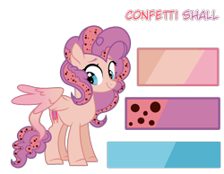 Size: 1800x1400 | Tagged: safe, artist:just-silvushka, oc, oc only, oc:confetti shall, hybrid, pegasus, pony, base used, eyelashes, female, interspecies offspring, magical lesbian spawn, mare, offspring, parent:pinkie pie, parent:princess skystar, parents:skypie, pegasus oc, simple background, smiling, solo, transparent background, wings