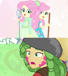 Size: 1280x1440 | Tagged: safe, edit, edited screencap, screencap, fluttershy, sandalwood, a banner day, equestria girls, equestria girls series, g4, so much more to me, female, male, sandalshy, shipping, shipping domino, straight