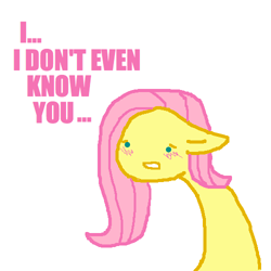 Size: 500x500 | Tagged: safe, artist:askpinkiepieandfriends, fluttershy, pegasus, pony, g4, ask, blushing, dialogue, female, floppy ears, mare, marriage proposal, simple background, solo, tumblr, white background