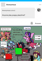 Size: 1166x1692 | Tagged: safe, artist:ask-luciavampire, oc, earth pony, pegasus, pony, undead, unicorn, vampire, ask ponys gamer club, ask, gamer, tumblr